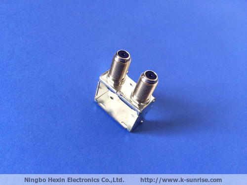 Two F connector with shielding  for EOC