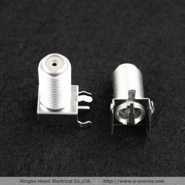 F connector with shielding cover