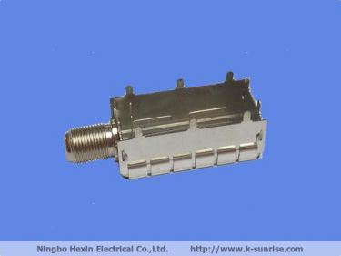 PCB metal shielding cover with RF connec