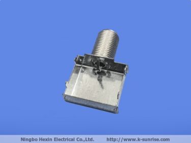 single f connector with metal shield cover