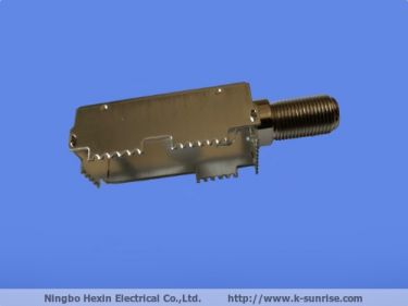 F connector with shielding for set top box
